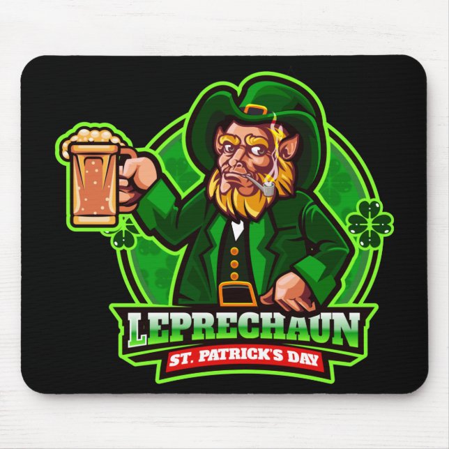 Mousepad Rua, Leprechaun do Dia de Patrick (Frente)