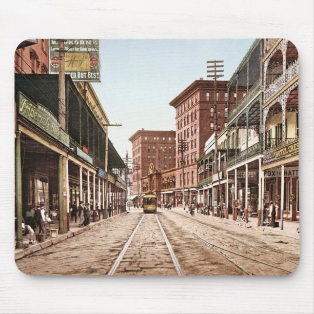 Mousepad Rua Nova Orleães 1900 de St Charles (Frente)