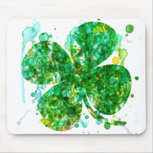 Mousepad Rua, Patricks Day Abstrato Shamrock Art