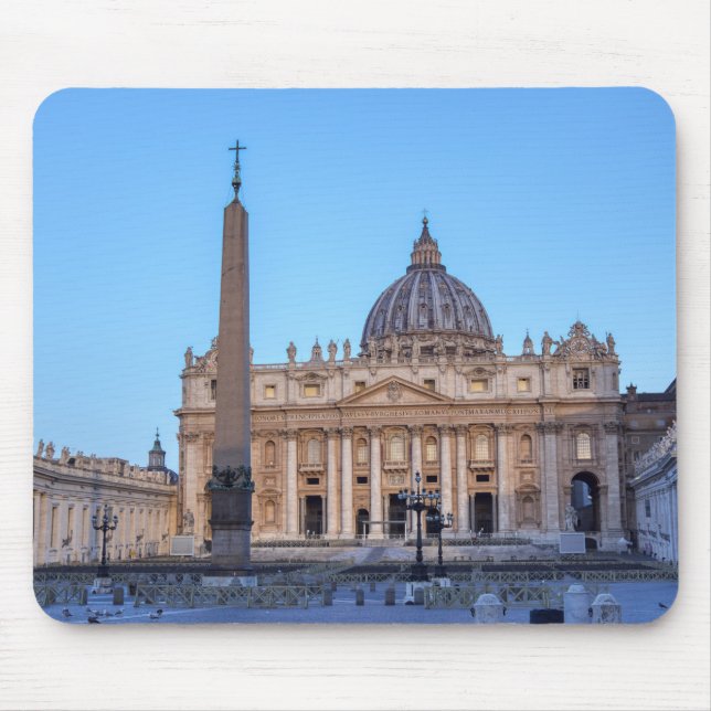 Mousepad Rua. Praça de Peter em Cidade Vaticano - Roma, Itá (Frente)