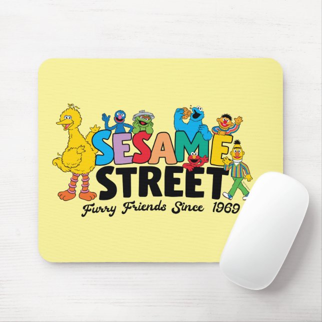 Mousepad Rua Sésamo | Amigos De Furto Desde 1969 (Com mouse)