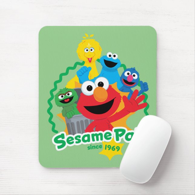 Mousepad Rua Sésamo | Amigos De Sésamo Desde 1969 (Com mouse)