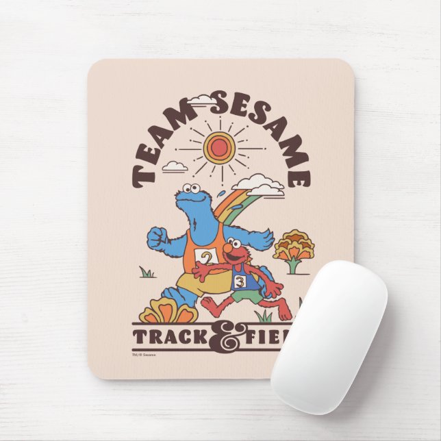 Mousepad Rua Sésamo | Faixa de Sésamo de Equipe e Campo (Com mouse)