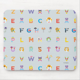Mousepad Rua Sésamo Letras do Alfabeto