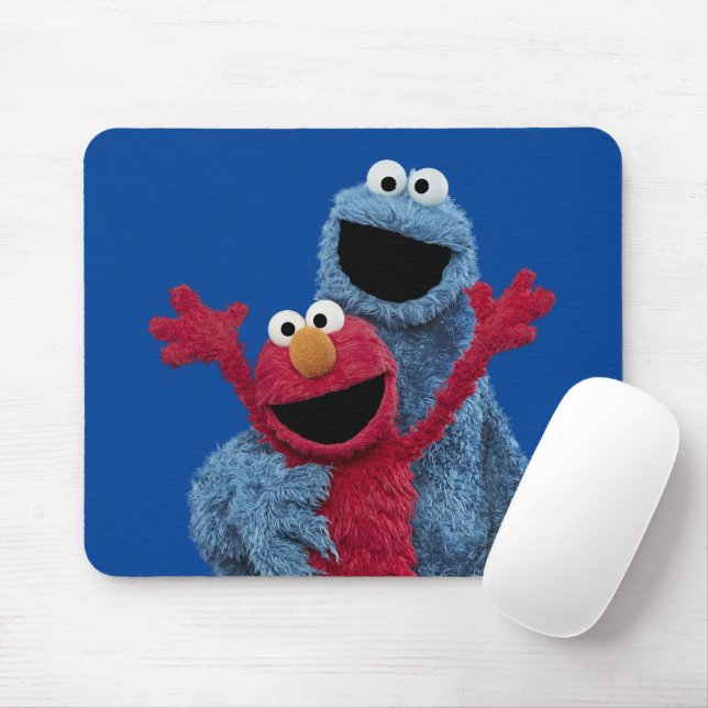 Mousepad Rua Sésamo | Monstro Elmo & Cookie (Com mouse)