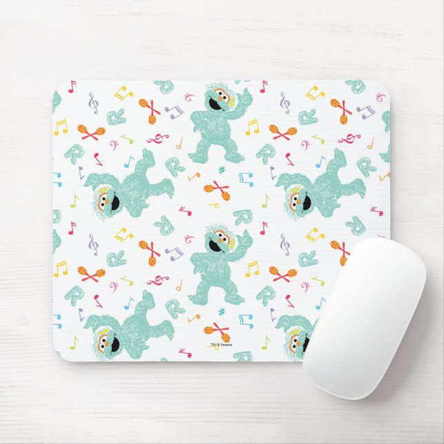 Mousepad Rua Sésamo | Padrão de Escrivação de Música Rosita (Com mouse)