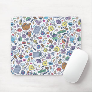 Mousepad Rua Sésamo Padrão de porta do Sesame Pals
