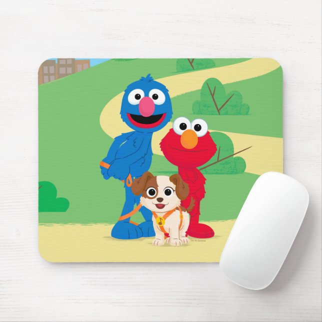 Mousepad Rua Sésamo | Tango Com Grover E Elmo (Com mouse)