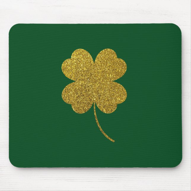 Mousepad Rua, Shamrock do Dia de Patrick (Frente)