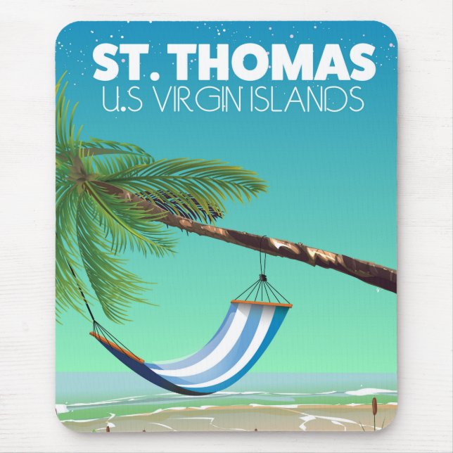 Mousepad Rua Thomas Ilhas Virgens dos EUA. (Frente)