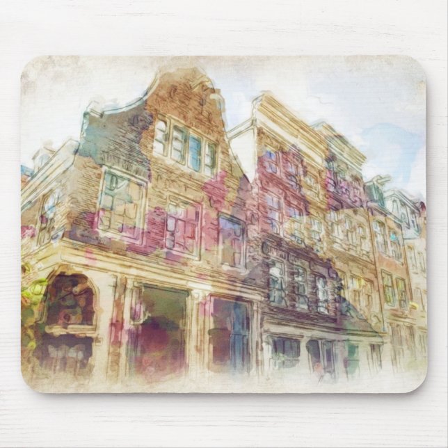 Mousepad Ruas de Amsterdão velha (Frente)