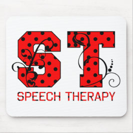 Mousepad ruas de bolinhas vermelhas e pretas