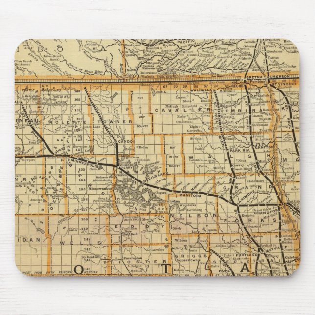 Mousepad Ruas Paul, Minneapolis e Manitoba, Linha 2 (Frente)