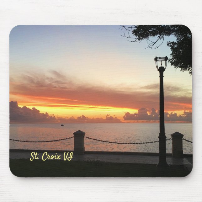 Mousepad Ruas Sunset das Ilhas Virgens. Croix USVI (Frente)