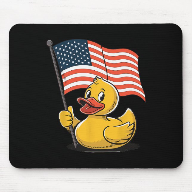 Mousepad Rubber Pato Americano Bandeira Dia da Independênci (Frente)