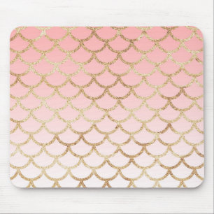 Mousepad Rubi e Dourado Sereia Brilho Faíscas Feminino