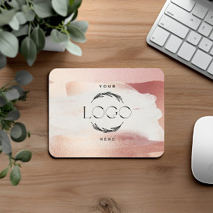 Mousepad Rubor Dourado Rosa Negócios Pequenos Modernos Femi