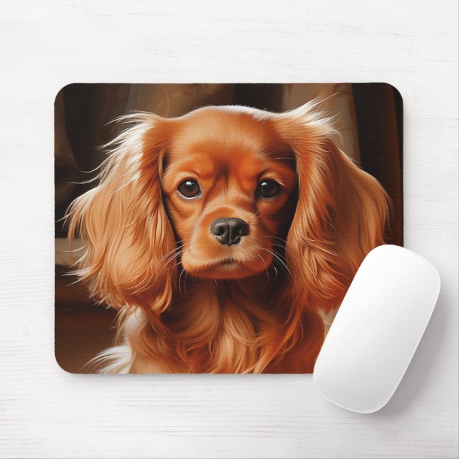 Mousepad Ruby Cavalier King Charles Spaniel (Com mouse)