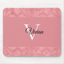 Mousepad Ruddy Pink Batik Name Monogrammed
