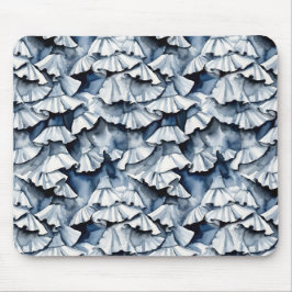 Mousepad Rufos de Aquarela Azul Denim Suave