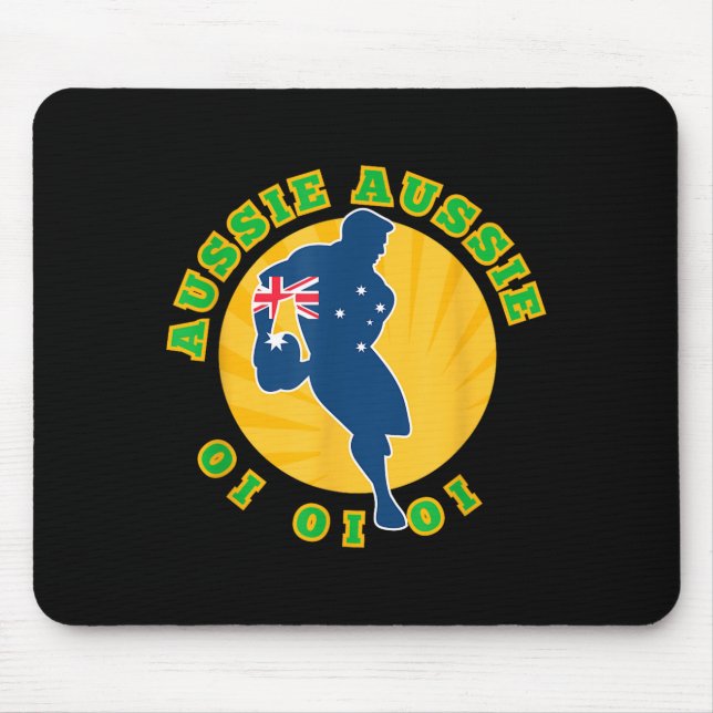 Mousepad Rugby Austrália, Wallabies Aussie Aussie Aussie Oi (Frente)