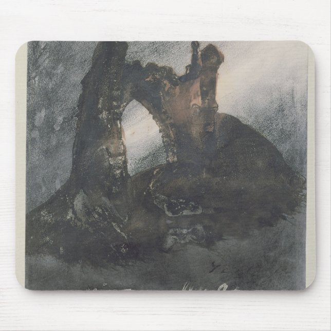 Mousepad Ruínas em Groz-Nez, em jérsei, ou no arco (Frente)