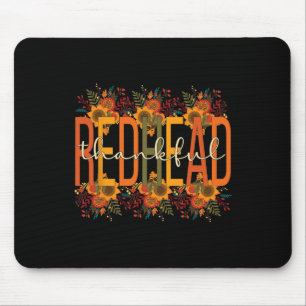 Mousepad Ruiva de Ação de Graças Mulher de Cabelos Vermelho