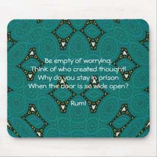 Mousepad Rumi citação inspiracional com Design Tribal