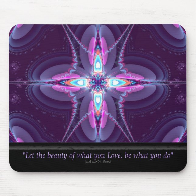 Mousepad Rumi Wisdom :Mousepad de Arte Fractal (Frente)