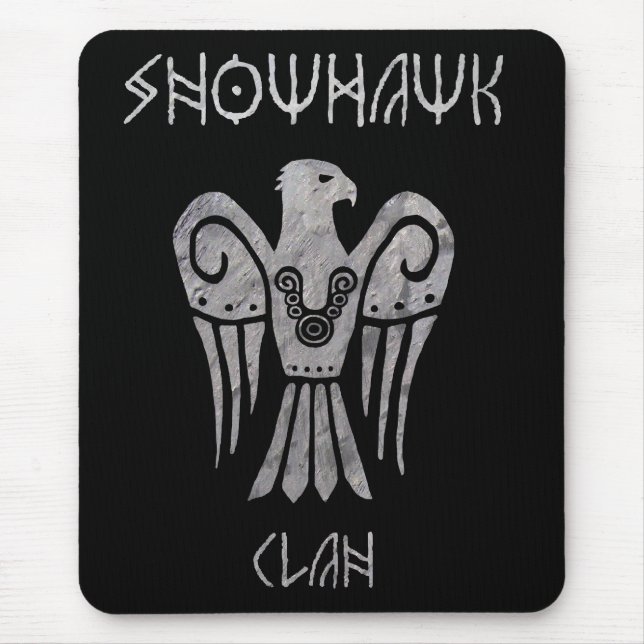 Mousepad Runic manchado guerra de Snowhawk (Frente)