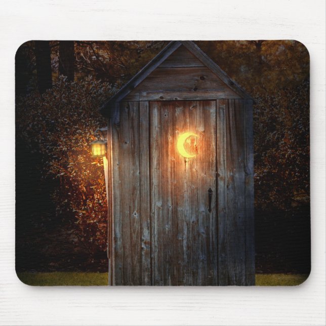 Mousepad Rural - Casa de banheiro externa - Faça o necessár (Frente)