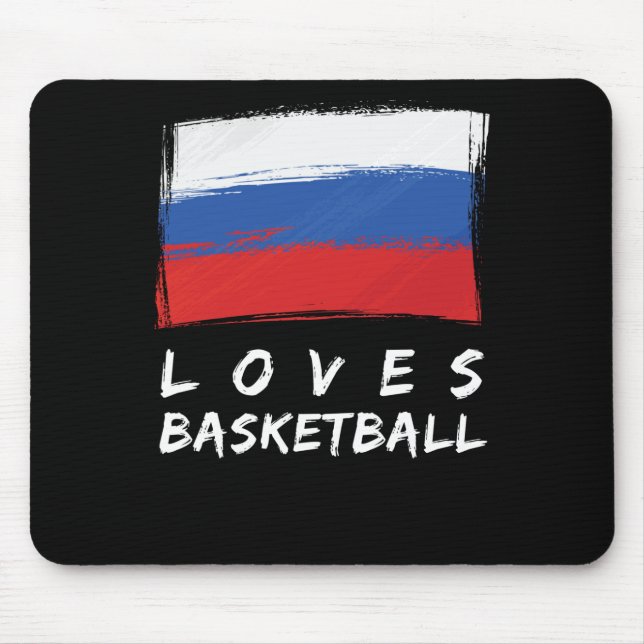 Mousepad Rússia ama basquete (Frente)