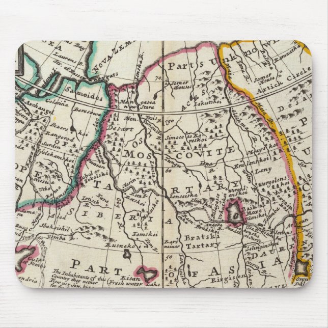 Mousepad Rússia, Cazaquistão, Ásia (Frente)