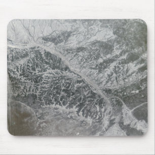 Mousepad Rússia central nevado e obscura que mostra o Ob R