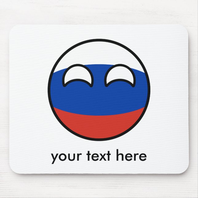 Mousepad Rússia Geeky de tensão engraçada Countryball (Frente)