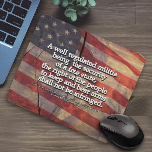 Mousepad Russo Segunda Emenda Tipografia EUA Bandeira