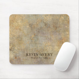 Mousepad Rustic Beige Linen Texture Business