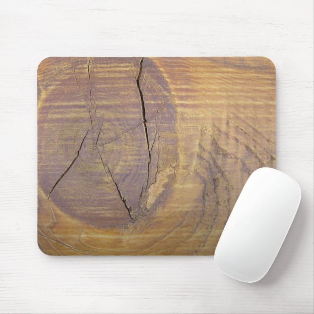 Mousepad Rustic Cedar Wood Plank Knot Fotografia (Com mouse)