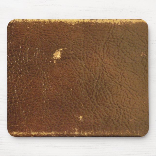 Mousepad Rustic Faux Brown Leather (Frente)