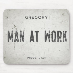 Mousepad Rustic Modern Industrial Farmhouse Name City