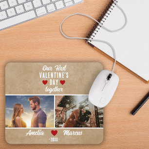 Mousepad Rustic Nosso Primeiro Dia de os namorados Juntos 2