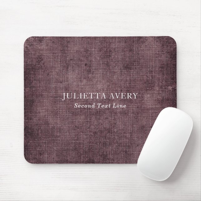 Mousepad Rustic Purple Wine Linen Texture (Com mouse)