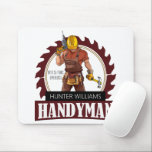 Mousepad Rustic Repairman Construction Handyman Modern<br><div class="desc">Apresentando o Rustic Reparman Construction Handyman Modern Mousepad, a maneira perfeita de mostrar sua experiência e qualidade de trabalho! Com o seu logotipo animado e ousado, que inclui um homem prático em macacões, capacete de duro e cinto de ferramentas - além da palavra profissional tranquilizadora ‘homem de mão’, em letra...</div>