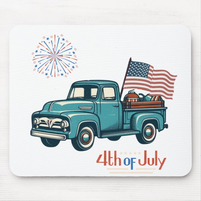 Mousepad Rustic/vintage 4 de julho (Frente)