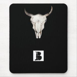 Mousepad Rústico Boho Chifres de Touro Ocidental Country