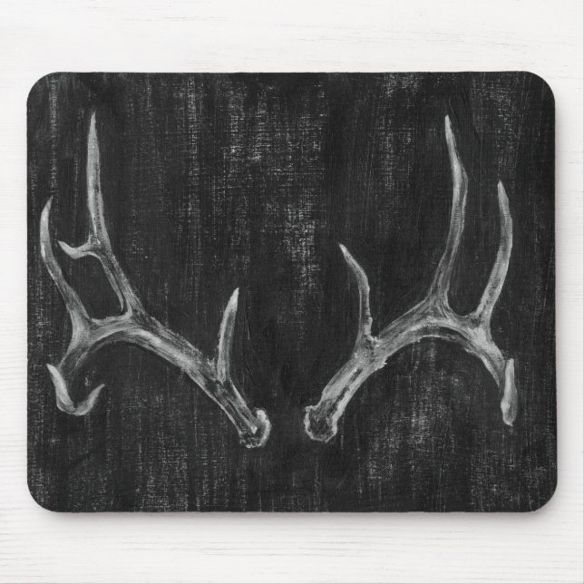 Mousepad Rústico Deer Animal Head no quadro (Frente)