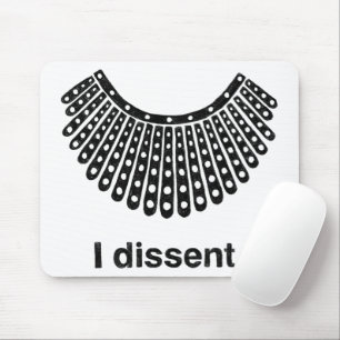 Mousepad Ruth Bader Ginsburg I Discordo do Colarinho RBG