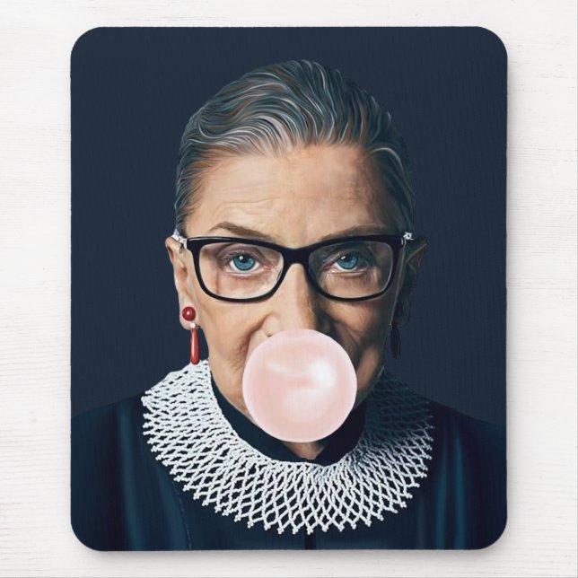 Mousepad Ruth Bader Ginsburg soprando a pastilha elástica r (Frente)