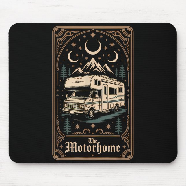 Mousepad Rv camping camper a casa móvel lua montanha  (Frente)