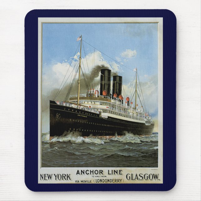 Mousepad S.S. Caledonia - New York a e de Glasgow (Frente)
